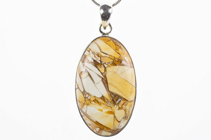 Brecciated Mookaite Jasper Pendant - Sterling Silver #305072